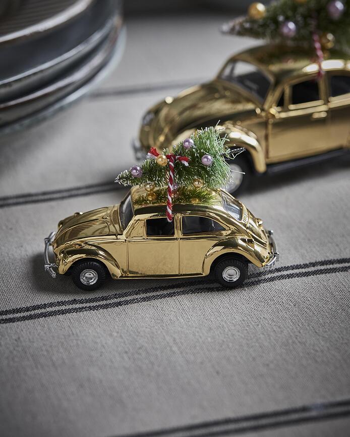 Decorazione natalizia Xmas macchina 12,5 cm di colore oro