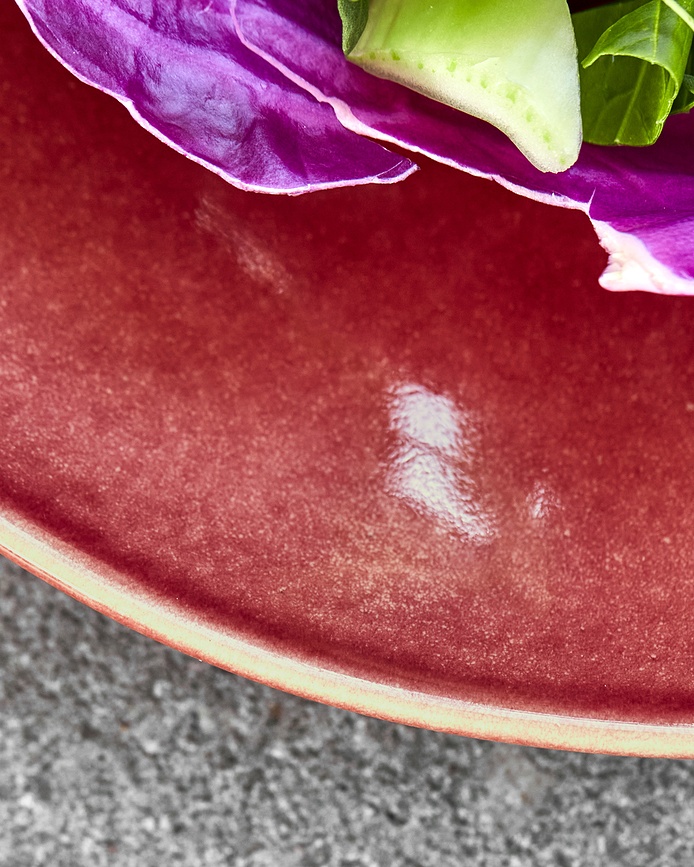 Diva Assiette Plate, 28 cm, rouge