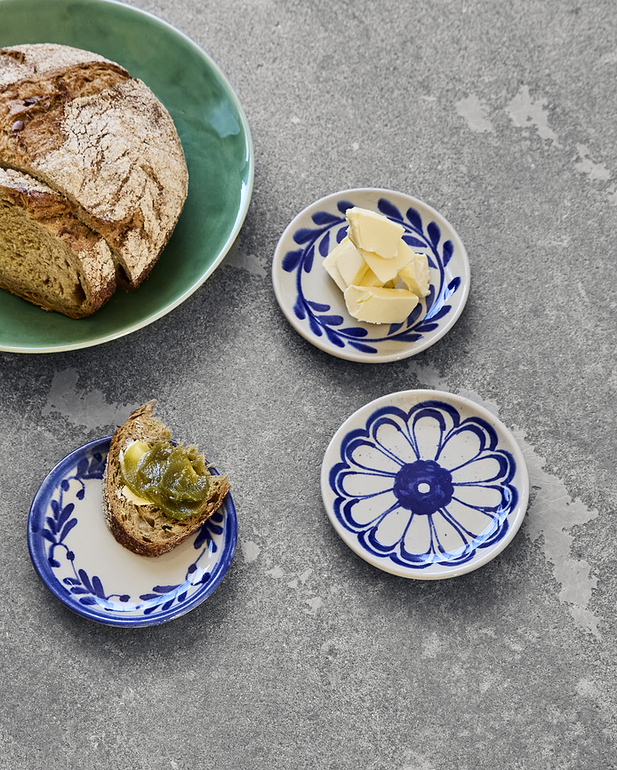 Diva Assiettes à Apéritif, bleues, Lot de 3