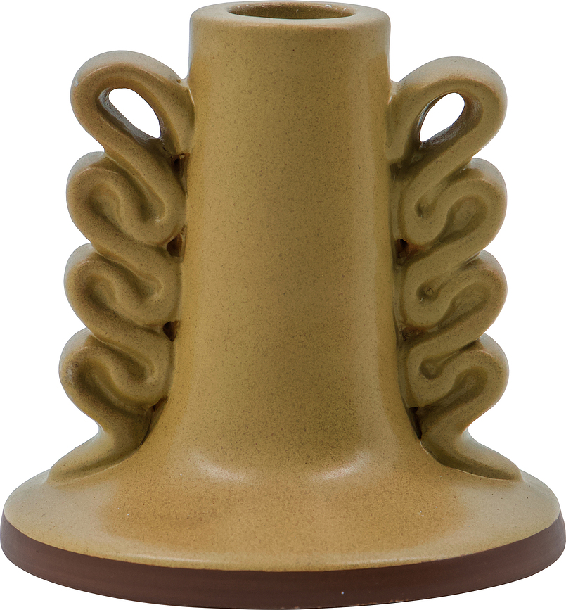 Diva Bougeoir pour bougie classique, 9,5 cm, sable