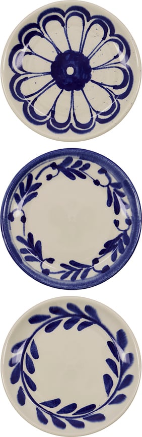 Diva Krožniki za prigrizke, modri, 3 kosi