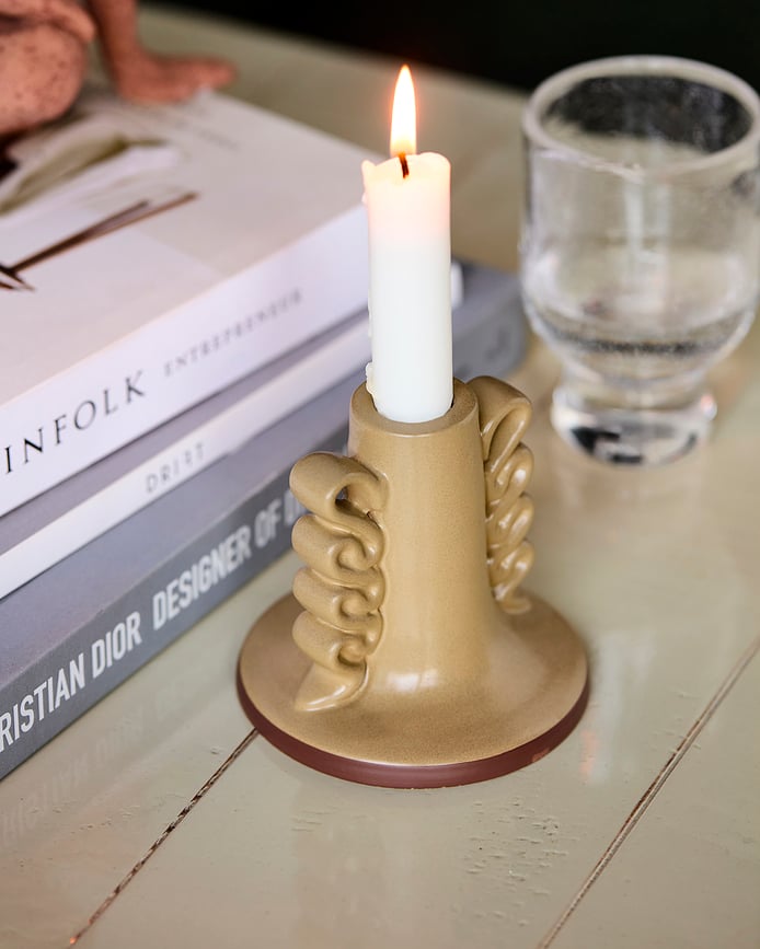 Diva Svijećnjak za klasičnu svijeću 9,5 cm zeleni