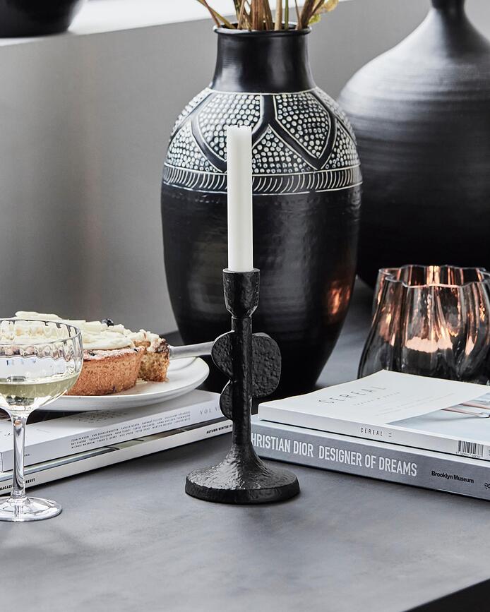 Donna Bougeoir pour bougie classique, noir