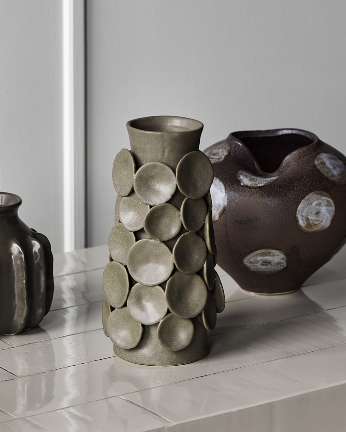 Dot Vase 26,5 cm, kaki