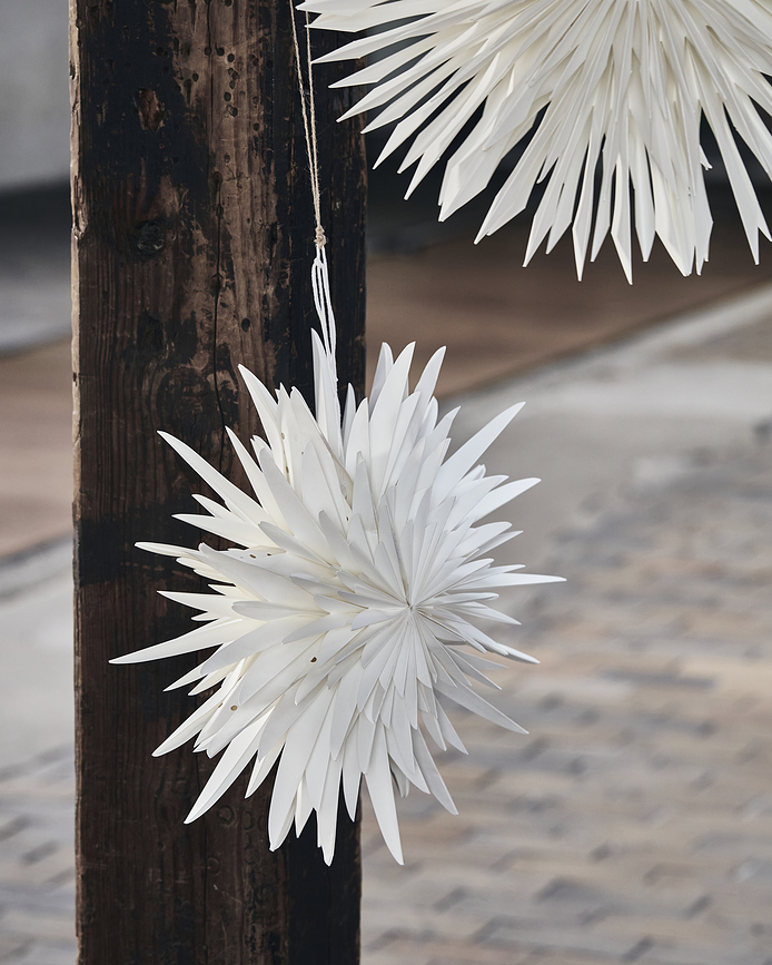 Estrella decorativa navideña HDDust, grande, beige claro