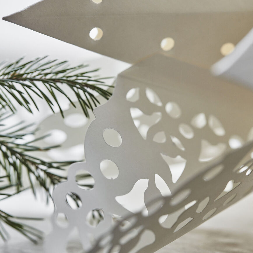 Estrella navideña Clip, 60 cm, blanca