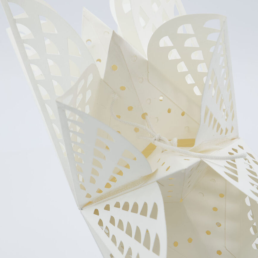 Estrella decorativa navideña Gint, 30 cm, blanca