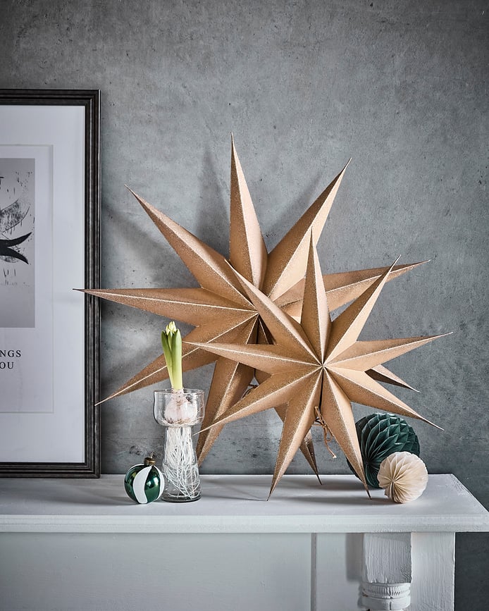 Estrella navideña HD9 Point, 36,5 cm, dorada
