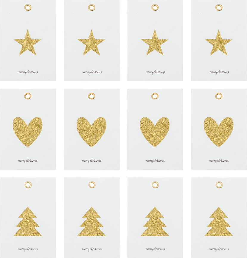 Etiquetas de Regalo Glitr, 12 unidades