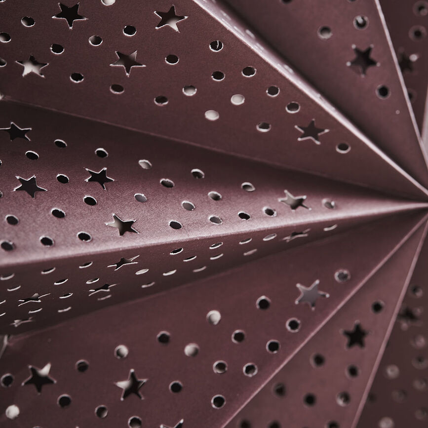 Étoile de Noël à 9 pointes, 60 cm, bordeaux