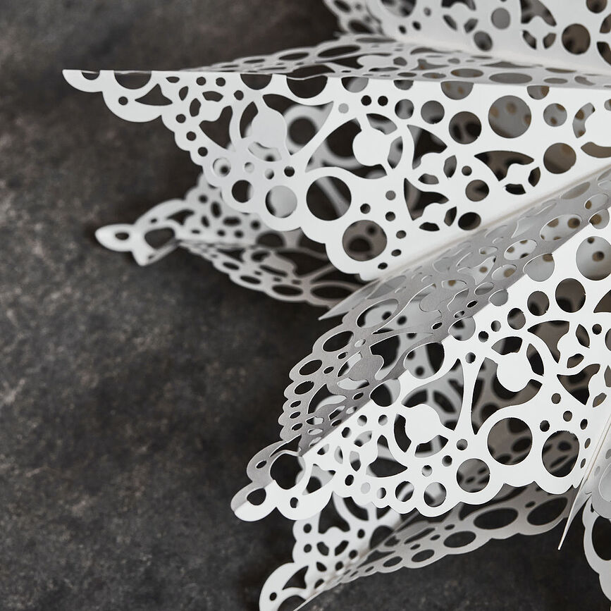 Clip Étoile de Noël, 60 cm, blanche