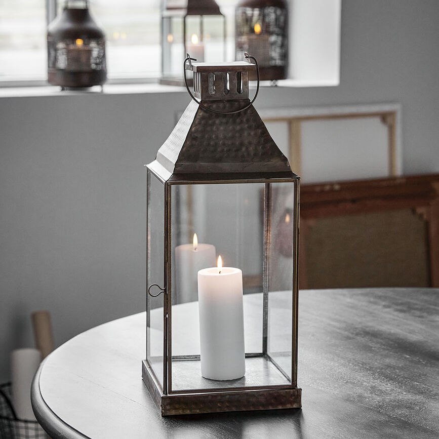 Farol Vivi de latón antiguo, 46 cm