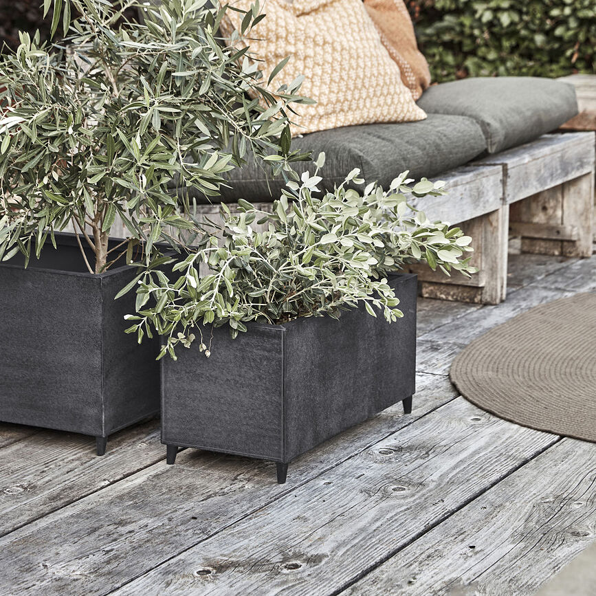 File Porte-pots, gris, Lot de 2