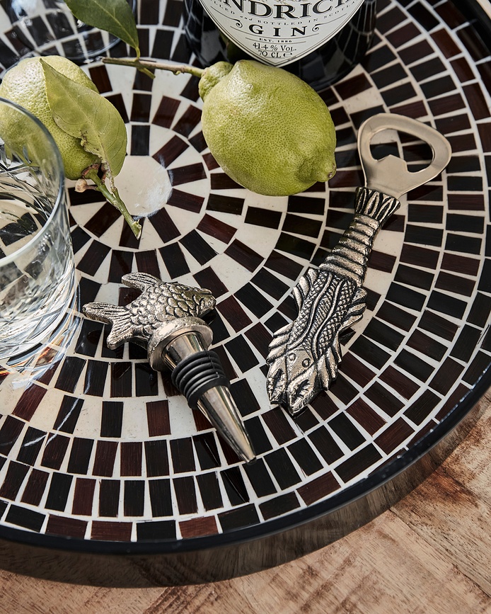 Fish Accessoires de Bar, dorés, Set 2 pièces