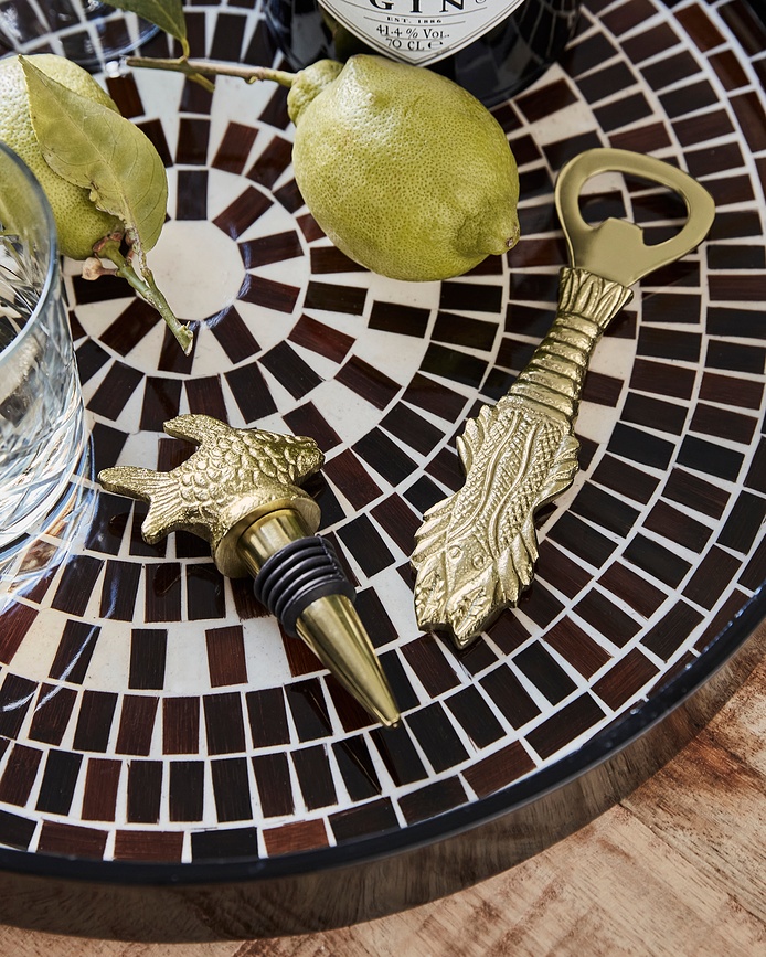 Fish Accessoires de Bar, dorés, Set 2 pièces