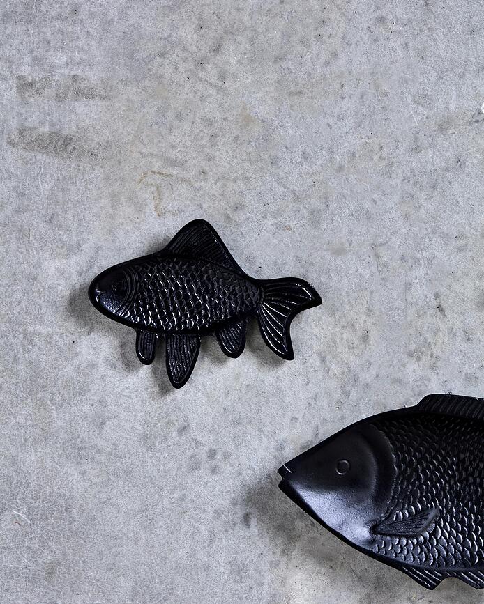 Fish Dekoracija zidna 19,5 cm crna