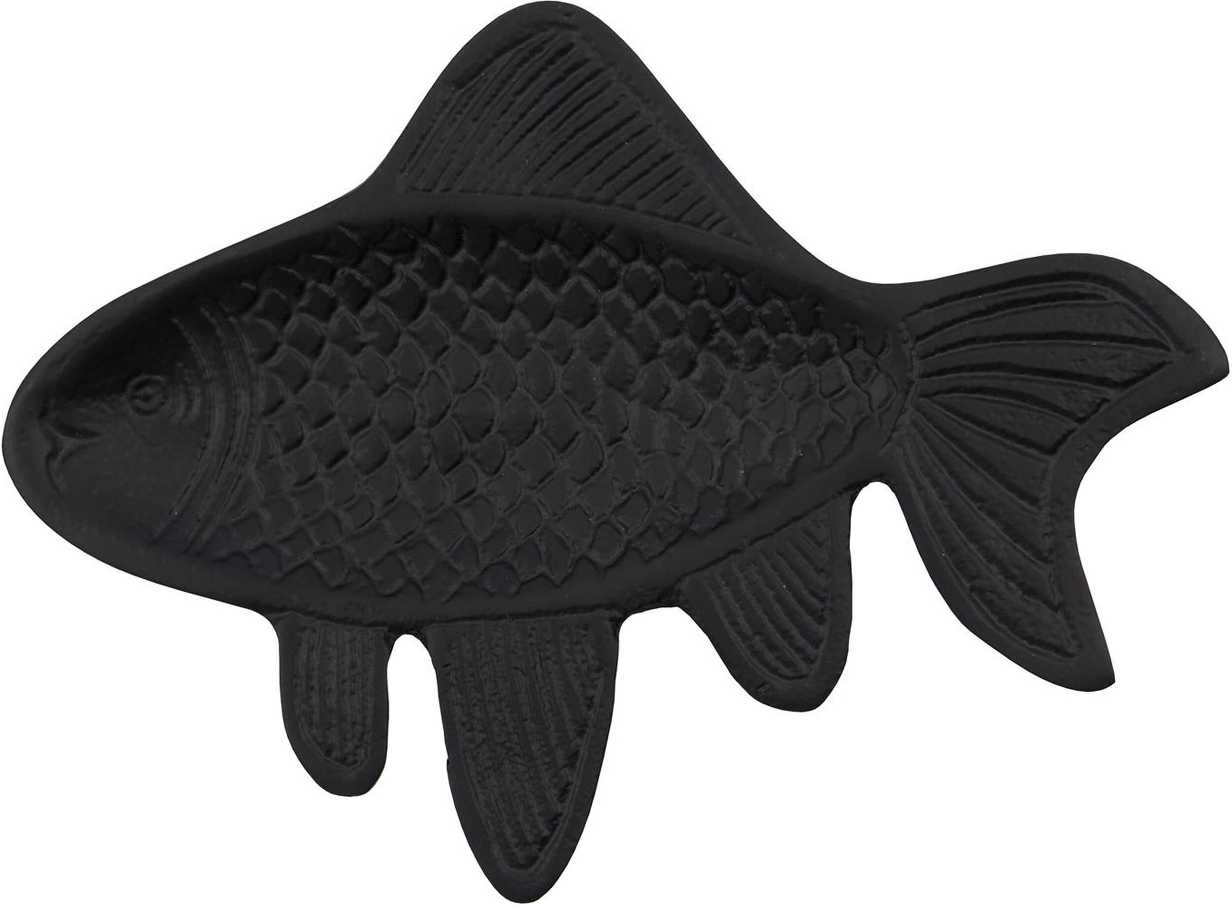 Fish Wanddekoration 19,5 cm, schwarz