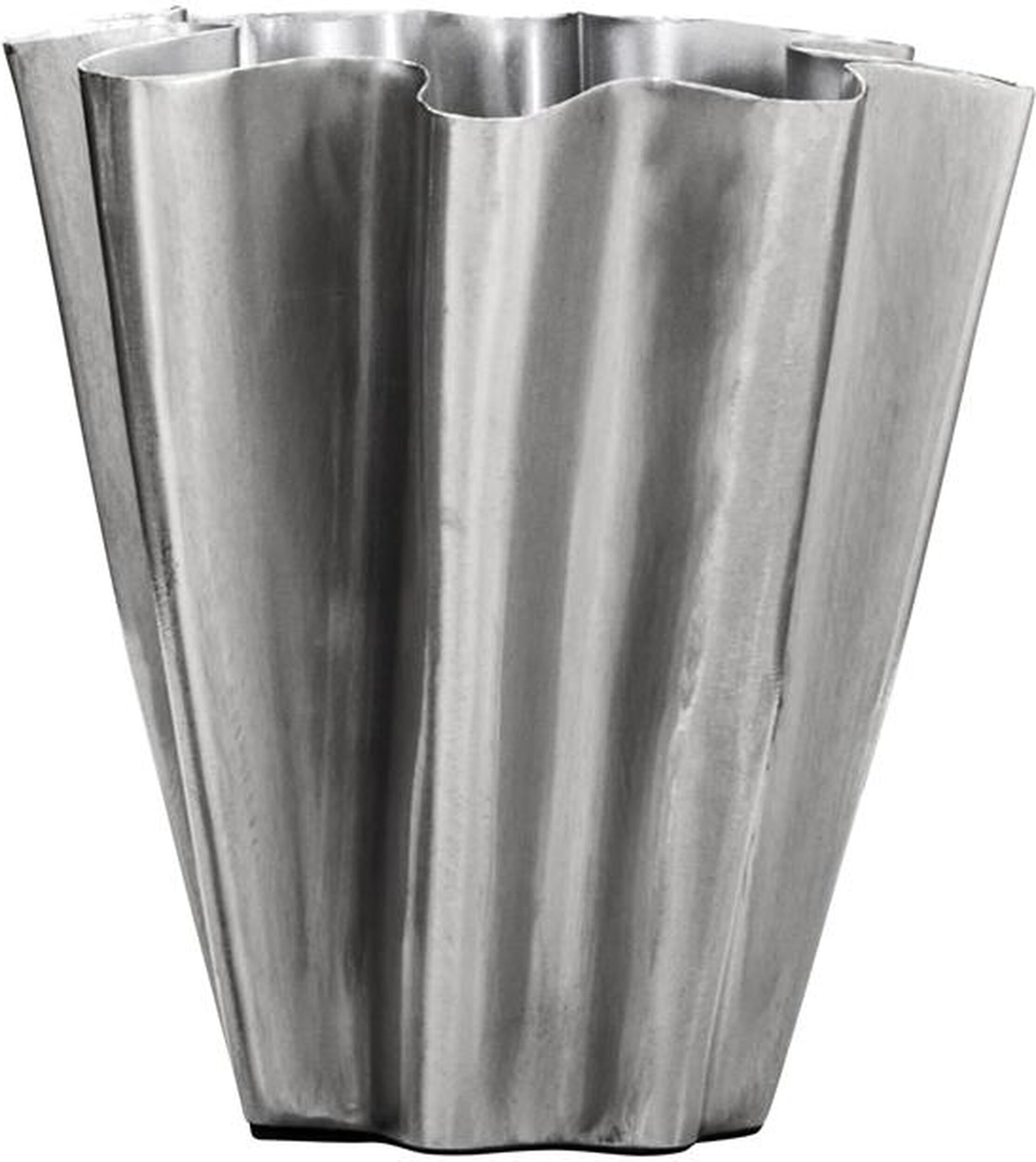 Flood Vase 13 cm, gebürstetes Silber