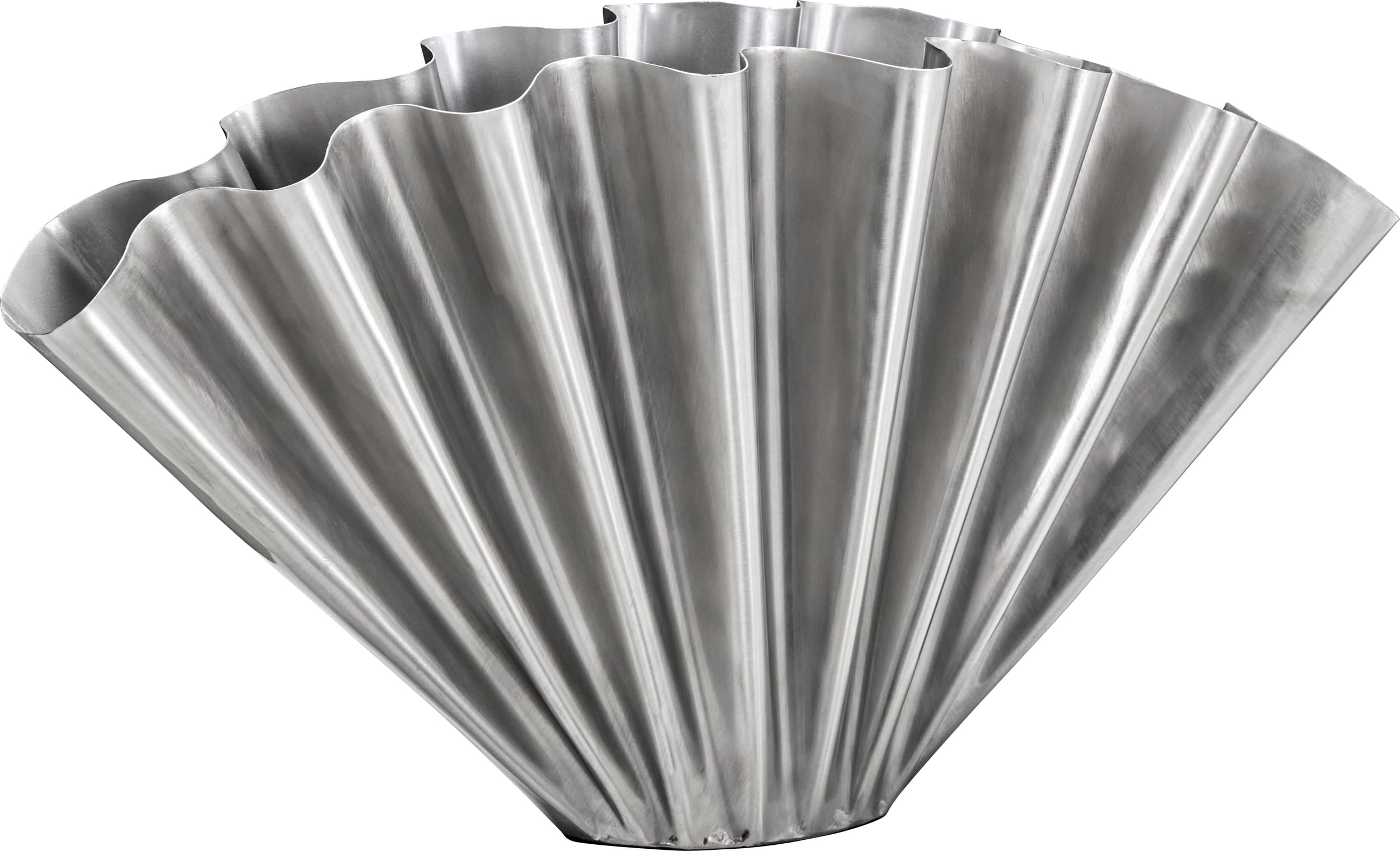 Flood Vase 30 cm, gebürstetes Silber