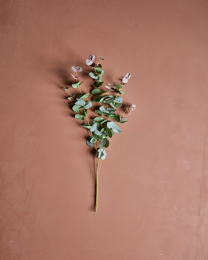 Flor artificial HDLeaves, verde y rosa