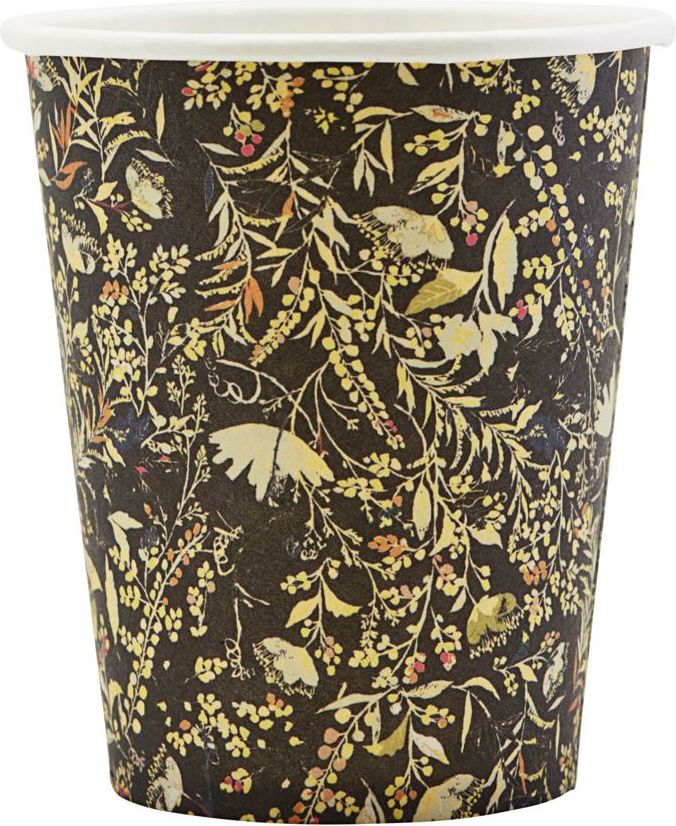 Floral Becher aus Papier 12 St.
