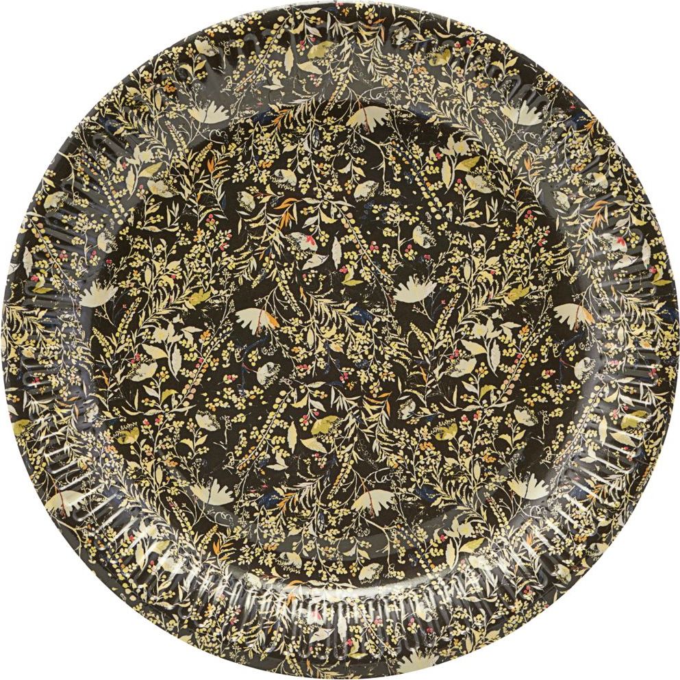 Floral Teller aus Papier 12 St.