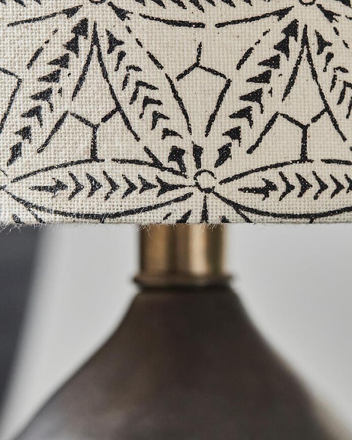 Flores Lampe de Table, blanche et noire