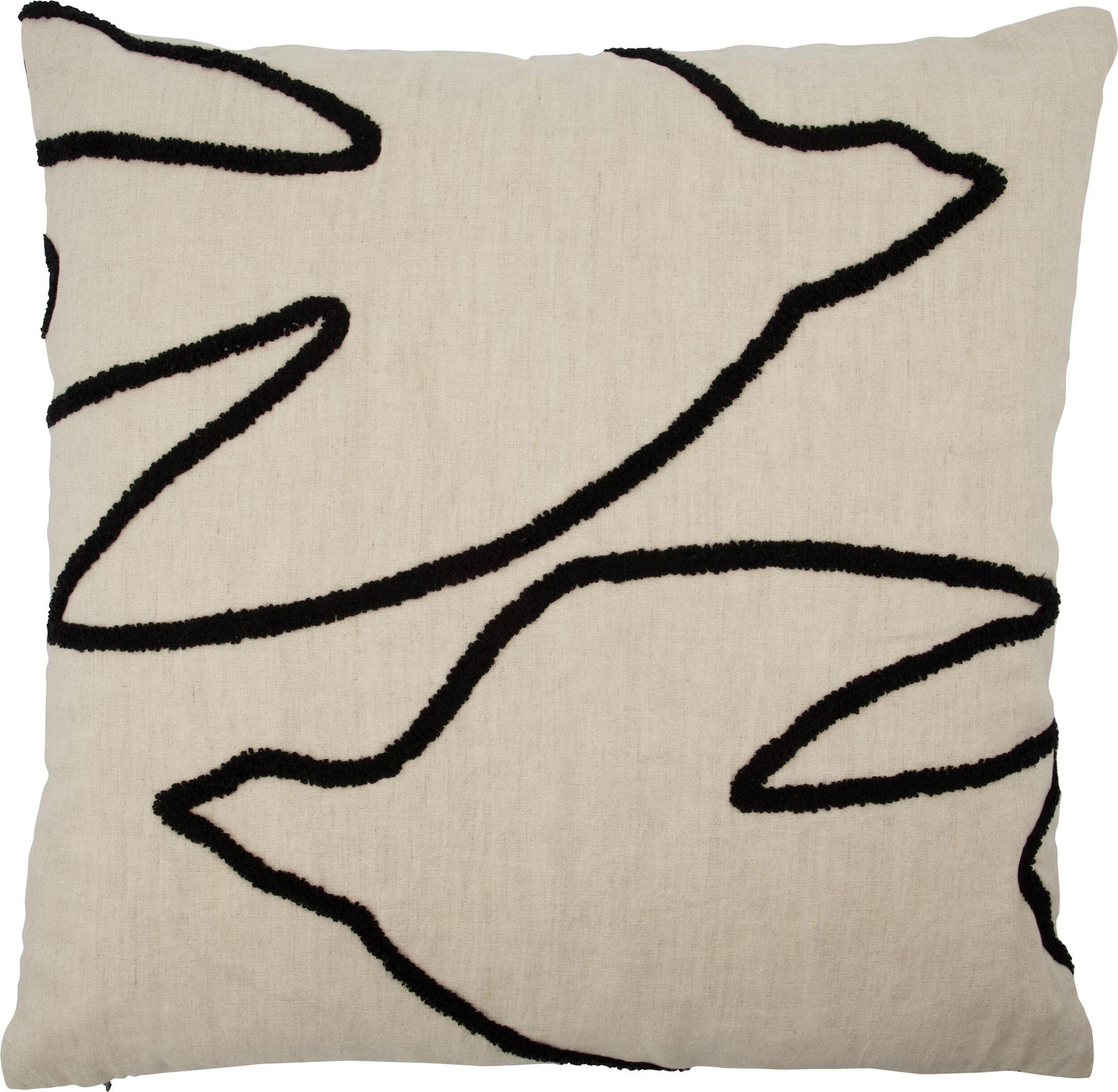 Fly Dekorativer Kissenbezug 50 x 50 cm beige-schwarz