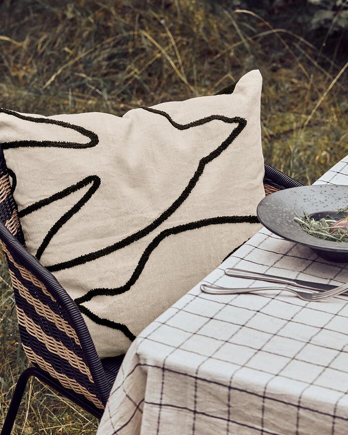 Fly Jastučnica ukrasna 50x50 cm bež-crna