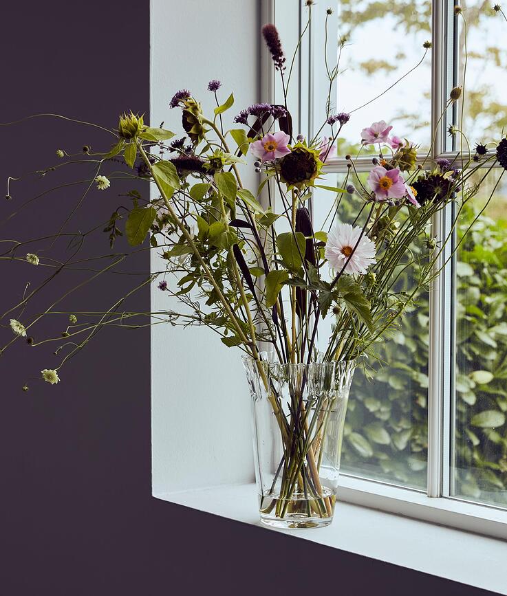 Fold Vaza, 28 cm, prozorna