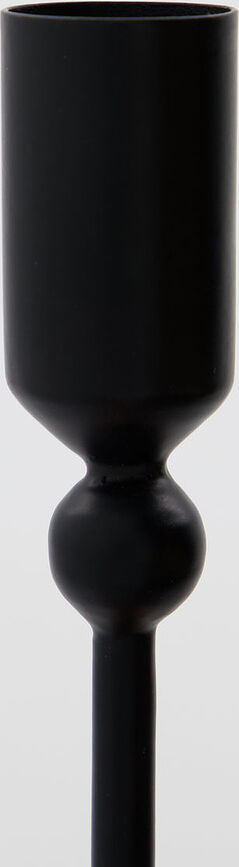 Folk Bougeoir pour bougie classique, 15 cm, noir
