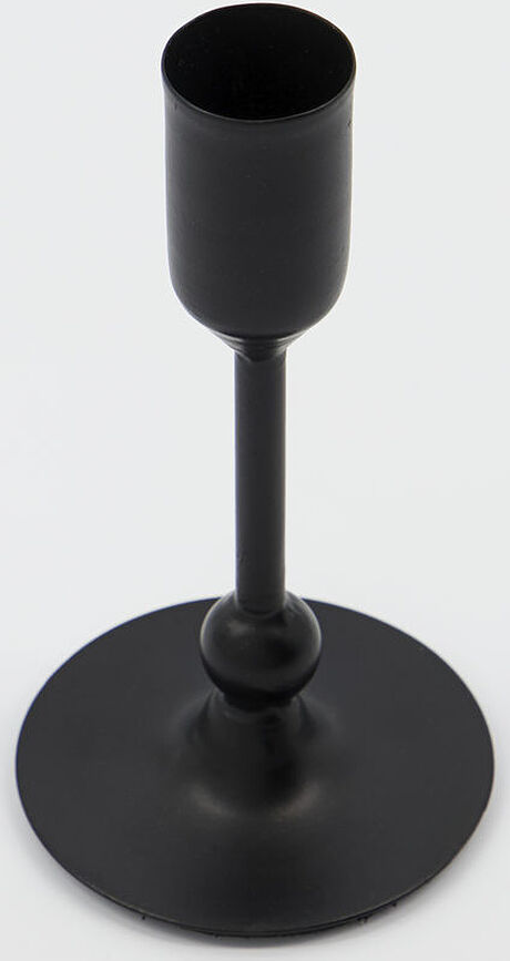Folk Bougeoir pour bougie classique, 7 cm, noir