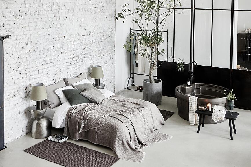 Funda de Cojín Adah, 60 x 60 cm, gris oscuro