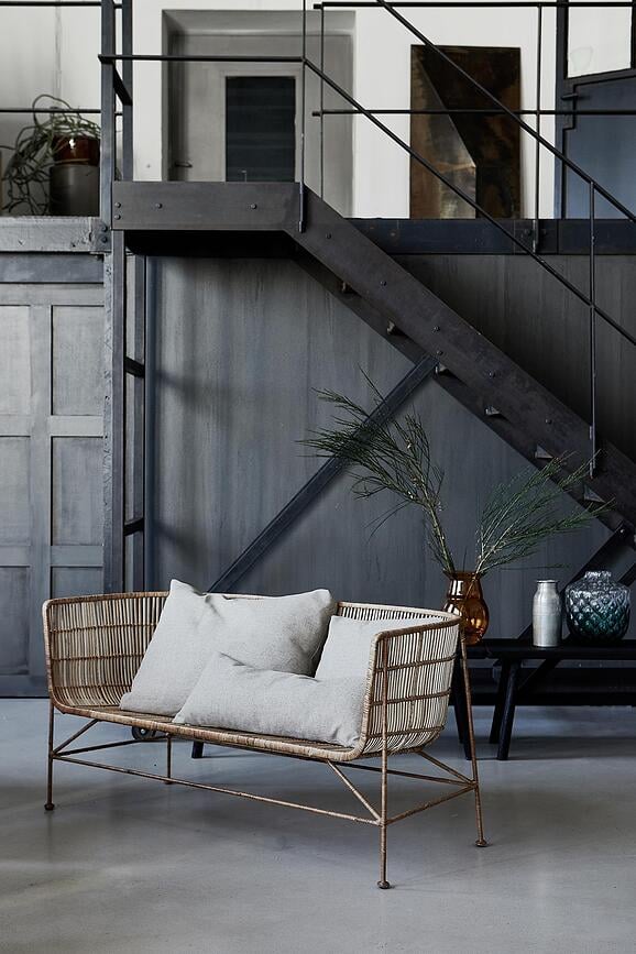 Funda de Cojín Adah, 60 x 60 cm, gris oscuro