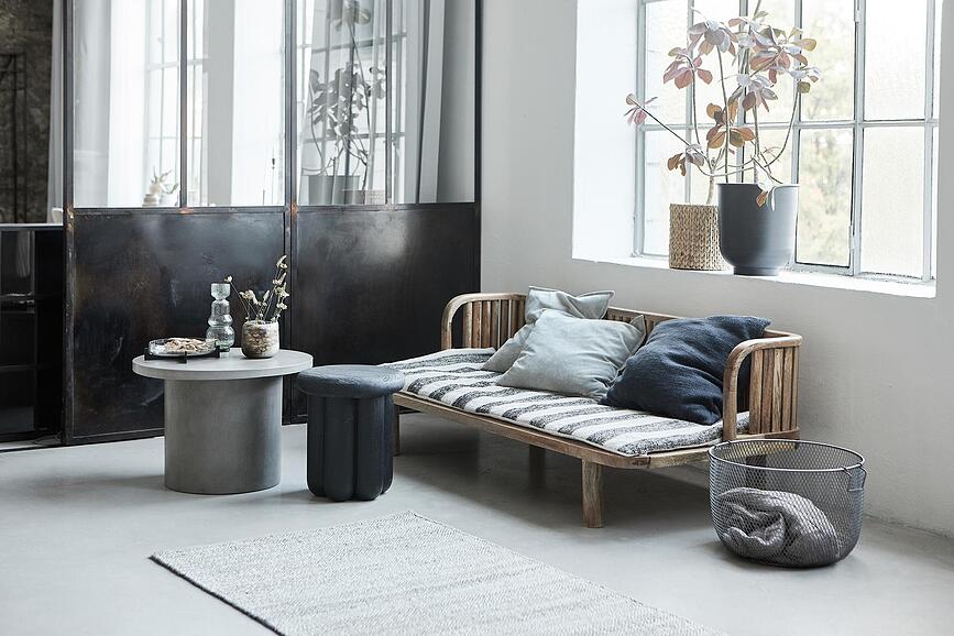 Funda de Cojín Adah, 60 x 60 cm, gris oscuro