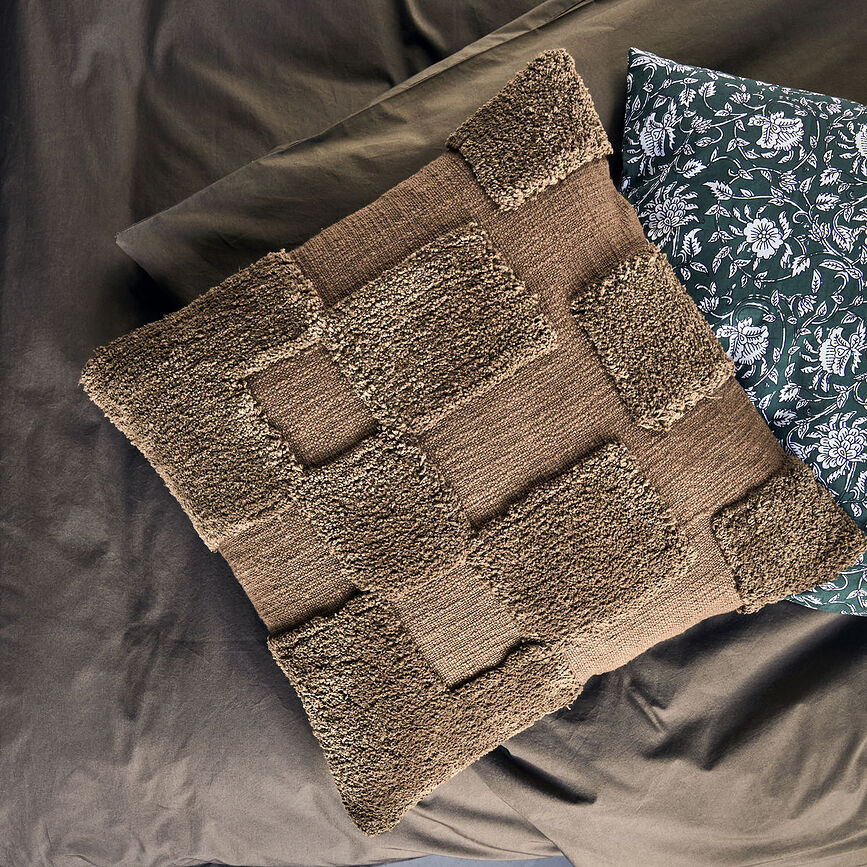 Funda de Cojín Potus, 50 x 50 cm, marrón