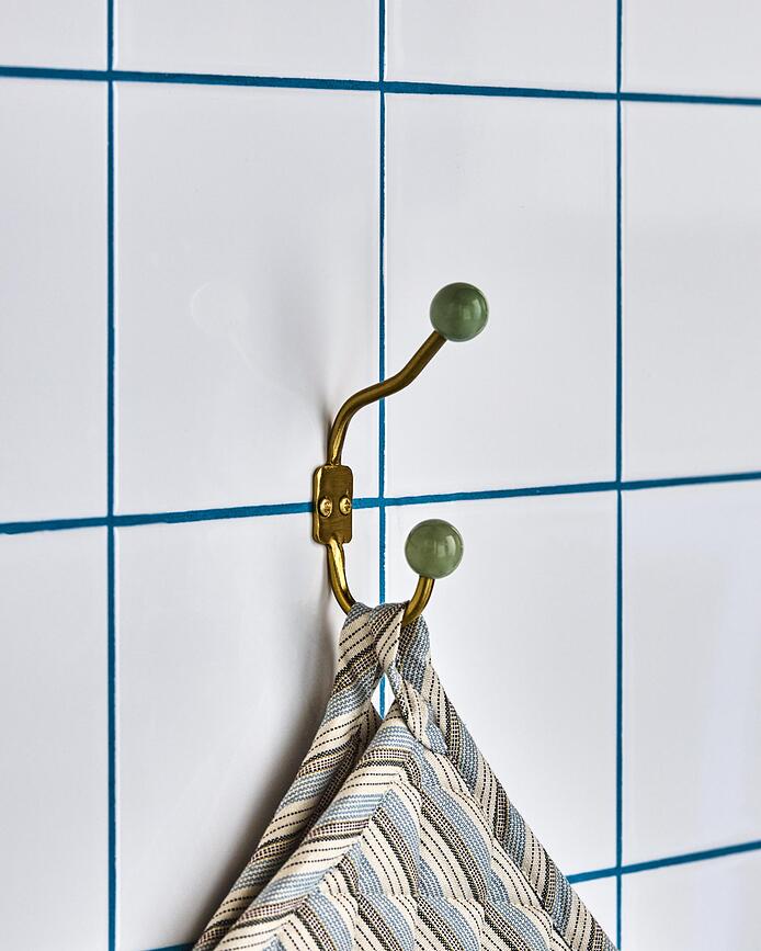 Ganchos de Pared Ball, 13 cm, verde azulado, 2 unidades