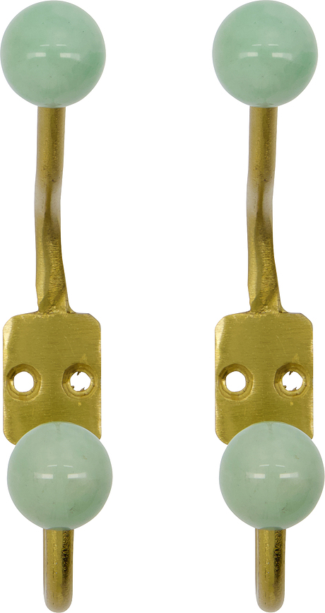 Ganchos de Pared Ball, 13 cm, verde azulado, 2 unidades