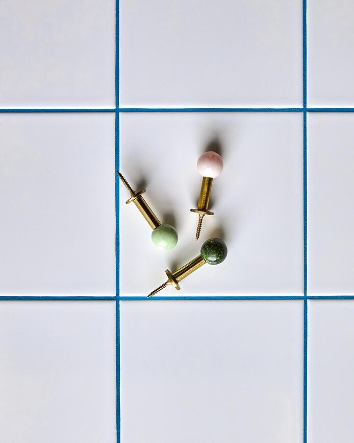 Ganchos de Pared Ball, 5 cm, rosa, Pack de 2 unidades