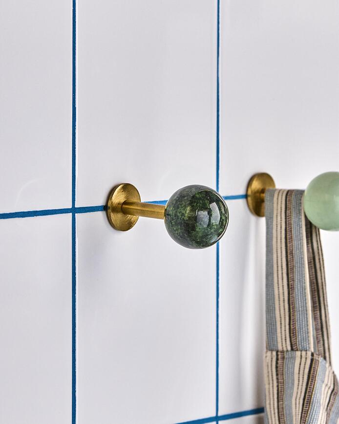 Ganchos de Pared Ball, 8 cm, azul mar, 2 unidades