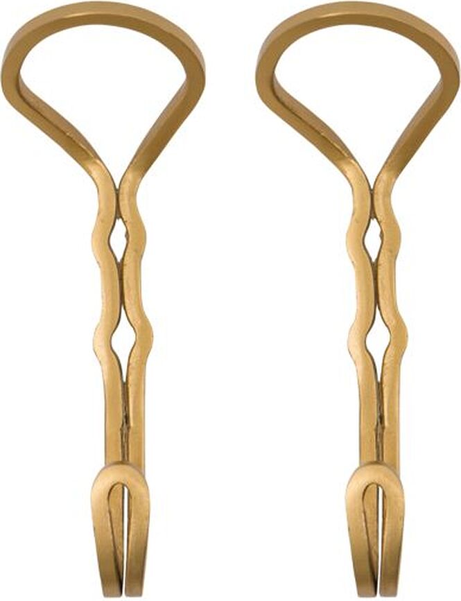 Ganchos de pared de latón Yra, 14 cm, 2 unidades