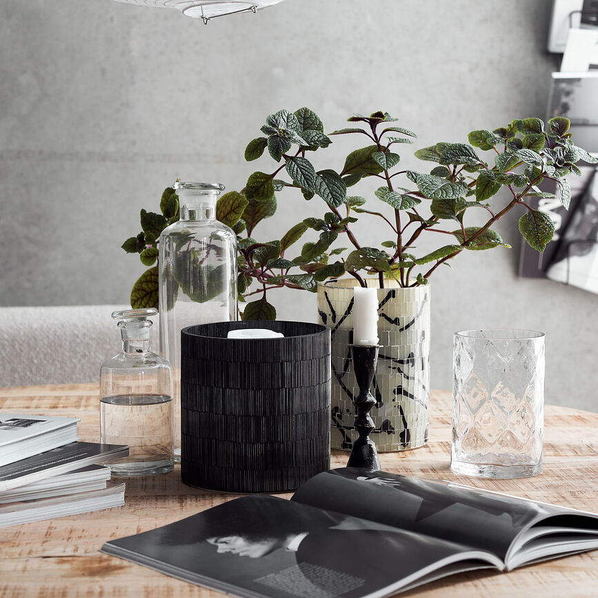 Gara Svečnik za čajne svečke, 10 cm, črn