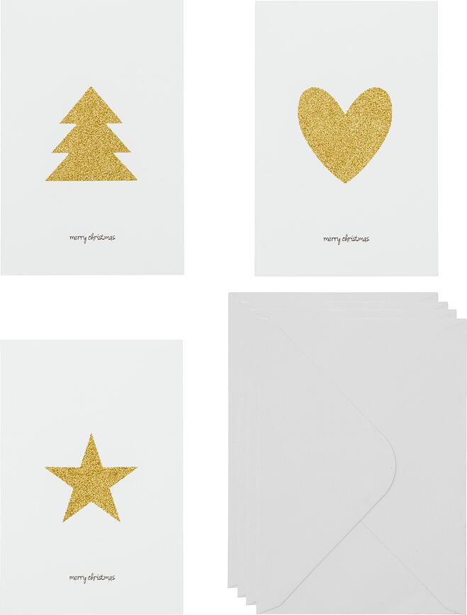Glitr Cartes d'Occasion avec enveloppes, Lot de 6
