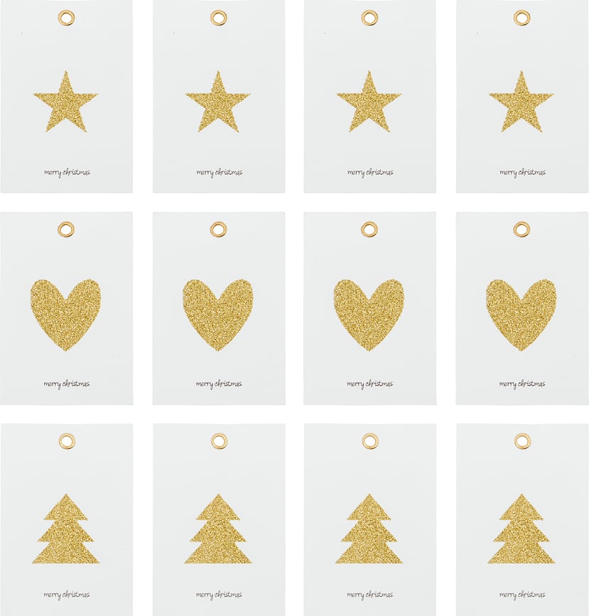 Glitr Etikete za Poklone 12 kom.