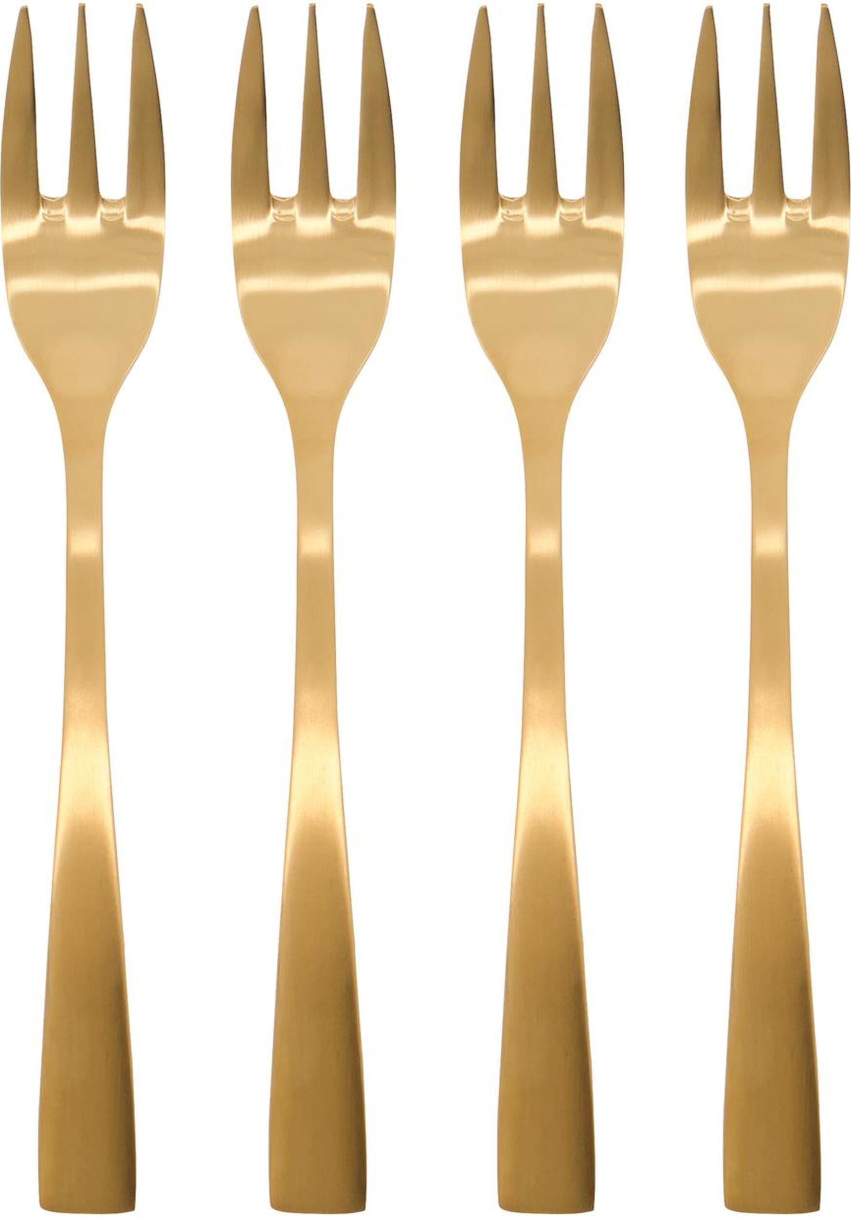 Golden Kuchengabeln 4 St.