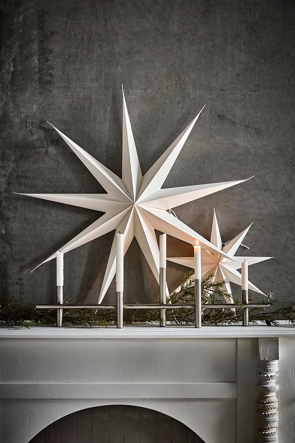 HD9 Point Božična dekoracija, zvezda L, bela