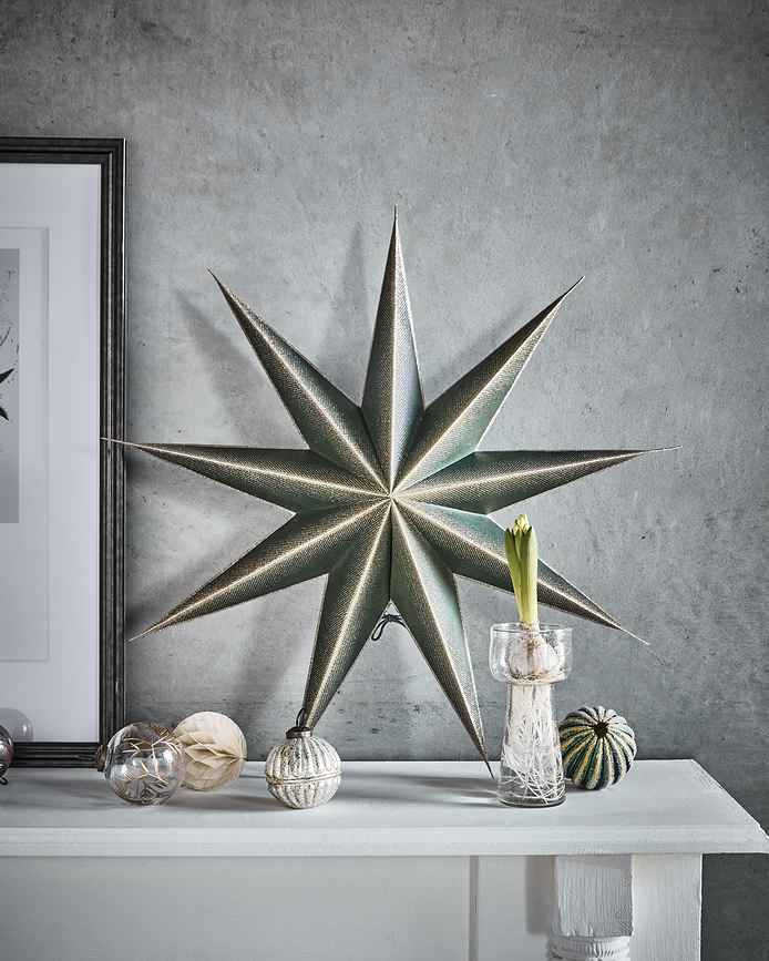 HD9 Point Étoile de Noël 20 cm, vert foncé