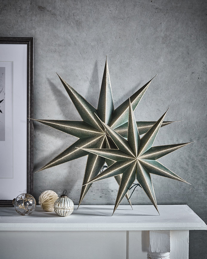 HD9 Point Étoile de Noël 20 cm, vert foncé