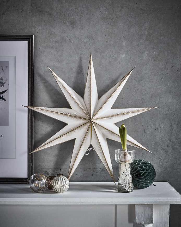 HD9 Point Zvijezda božićna prljavo bijela 36,5 cm