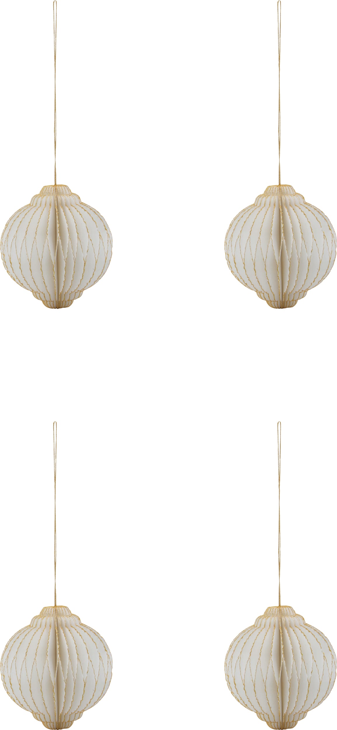 HDAlsta Christbaumschmuck, gebrochenes Weiß, 4 St.